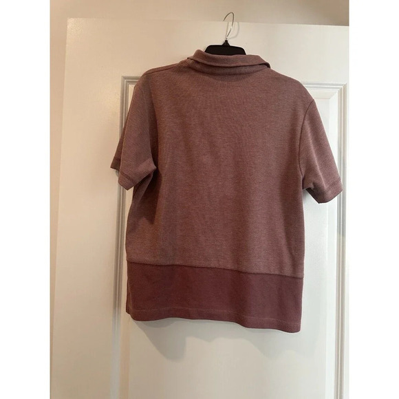 Teddi Womens Vintage Deep Pink White Retro Polo Shirt W/ Mini Pocket Sz Med - Picture 4 of 7